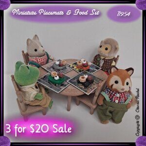 8-Piece Glued-Together Savannah Animals Placemats